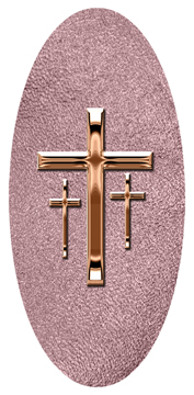 DG5000-517-BZ-SH-OR Bronze 3 Crosses Shimmer Orchid